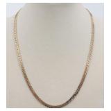 ITALIAN 14K HERRINGBONE NECKLACE