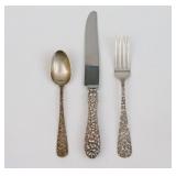 (15) PIECE STIEFF PARTIAL STERLING FLATWARE SET