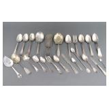 (24) ASSORTED SILVER FLATWARE & SERVICEWARE