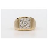 GENTS 14K DIAMOND RING