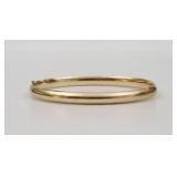 ETERNAGOLD 14K SLIDE HINGED BANGLE