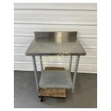30 x 24 S/S Work Table w/ Backsplash
