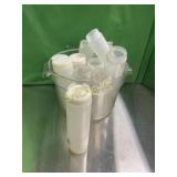 12 Squeeze Bottles & Bin