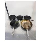 4 Asst Fry Pans - Rough