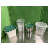 ~6 Asst Poly Inserts & 4 Asst Food Bins