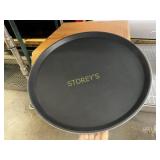 NEW Non-Slip Black Serving Tray, 18"