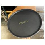 NEW Non-Slip Black Serving Tray, 18"