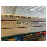 4 NEW 54" Chrome Metro Posts