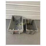 2 Grey Totes