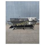 S/S Welded 4 Well Sink w/ Right & Left Drain Board