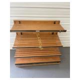 3 Tier Wood Mobile Bakery Display ~4