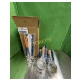 6 NEW Orange Perf. Portion Scoops - 8oz