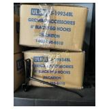 100 NEW Uline 6" Black Peg Hooks - S-19934BL