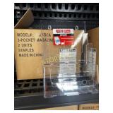 4 NEW Staples 3 Pocket Magazine Holders