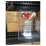 4 NEW Staples 3 Pocket Magazine Holders