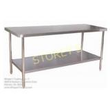 NEW 72 x 24 S/S Work Table