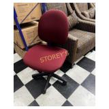 Red Armless Office Chair