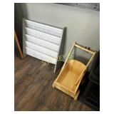 Kids Book / Magazine Rack & Wood Cart