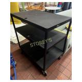 Metal 3 Tier Black Cart ~37 x 24 x 40