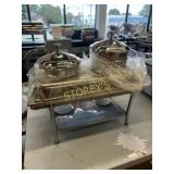 NEW Dbl Well Round Chaffing Dish