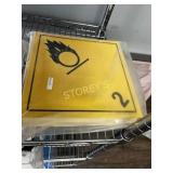 Pack of Hazardous Sign Stickers ~10" Sq.
