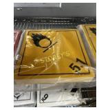 Pack of Hazardous Sign Stickers ~10" Sq.