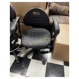Black Swivel Adj. Arm Chair