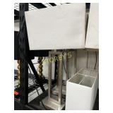 Chrome Table Lamp w/ Power ~28"
