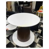24" Round Light Side Table - 22" High