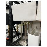 Chrome Table Lamp w/ Power ~28"