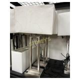 Chrome Table Lamp w/ Power ~28"