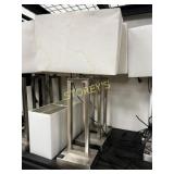 Chrome Table Lamp w/ Power ~28"
