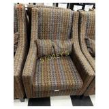 Brown Decorative Occasional Cushioned Arm Chair