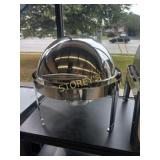 NEW Omcan 6qrt Round Chaffing Dish w/ Roll
