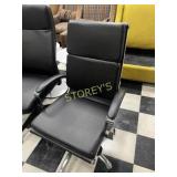Black Faux Leather Office Chair