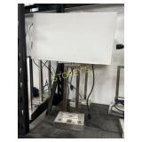 Chrome Table Lamp w/ Power ~28"