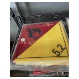 Pack of Hazardous Sign Stickers ~10" Sq.