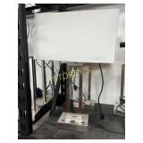 Chrome Table Lamp w/ Power ~28"