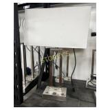 Chrome Table Lamp w/ Power ~28"