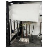 Chrome Table Lamp w/ Power ~28"