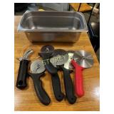 S/S Insert w/ 6 Pizza Cutters