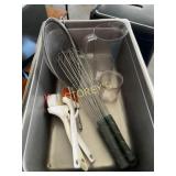 S/S Insert w/ Skimmer, 2 Whisks, Measuring Cups,