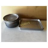 4 Sheets Pans & ~22 Perf. Pizza Trays (8")