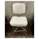 White Rolling Spa Chair White Rolling Spa Chair