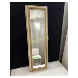Framed white Mirror ~9 x 27 Framed white Mirror ~9 x 27
