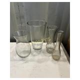 4 Asst Glass Vases 4 Asst Glass Vases