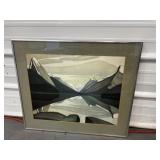 Framed Mountain Picture ~26 x 22 Framed Mountain Picture ~26 x 22