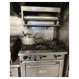 US Range 6 Burner Gas Range w/ Salamander