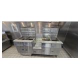 Pitco 4 Bank Gas Fryer