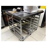 S/S Work Table on Wheels ~52x39